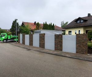 Sichtschutzfelder Alu grau und Starwalls