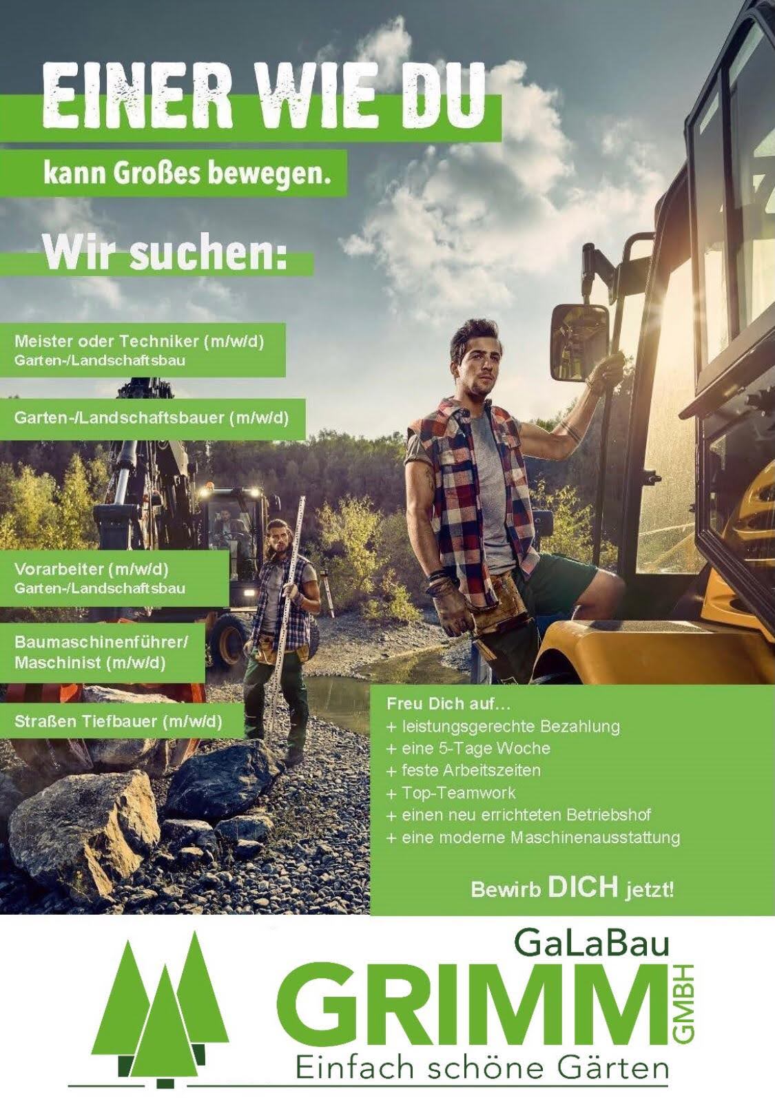 Stellenanzeigen – Grimm Gartenbau